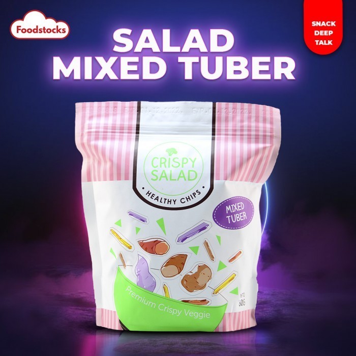 

TERMURAH Mixed Tuber / Keripik Ubi 3 Jenis Crispy Salad Gluten Free