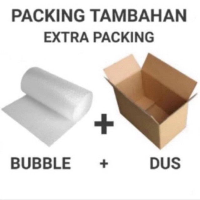 

Packaging tanbahan dus dan bubble wrap