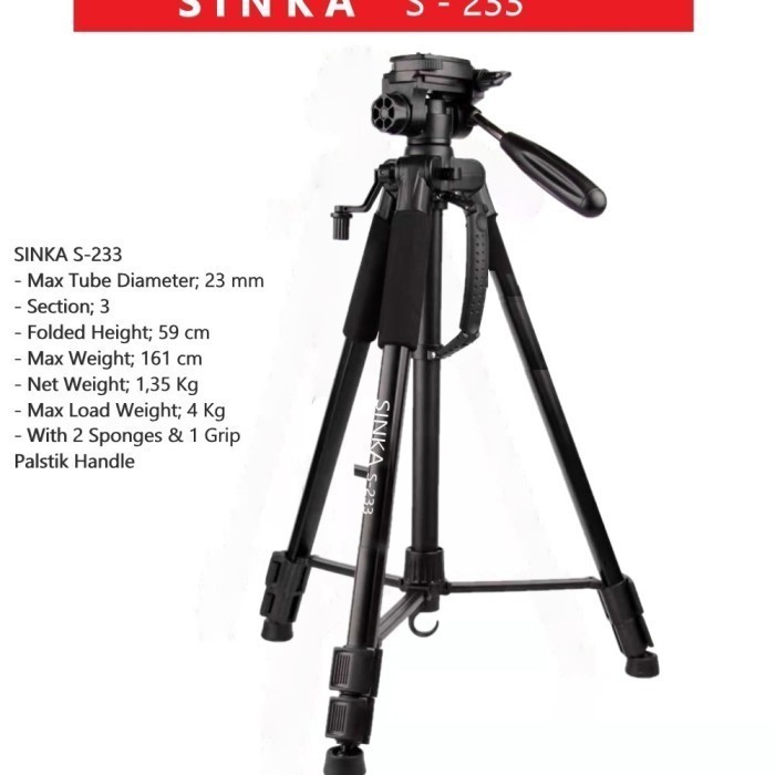 Sinka S-233 Tripod Kamera & Hp Foto & Video