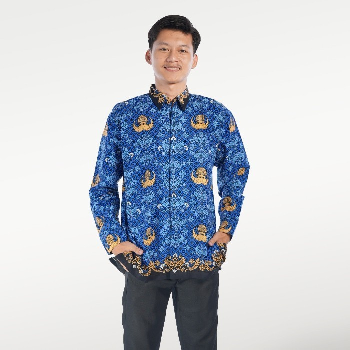 BATIK TRUSMI Kemeja Batik Pria Batik Seragaman Dinas Korpri - XXL