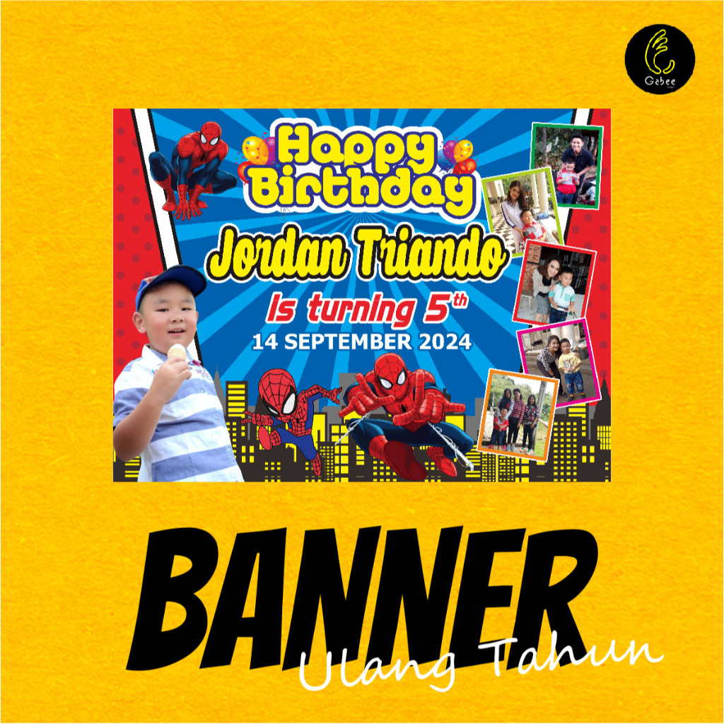JDM PROJECT - BANNER BACKDROP SPANDUK ULANG TAHUN ANAK KHITAN EVENT HAJATAN ULTAH AQIQAH KELAHIRAN T
