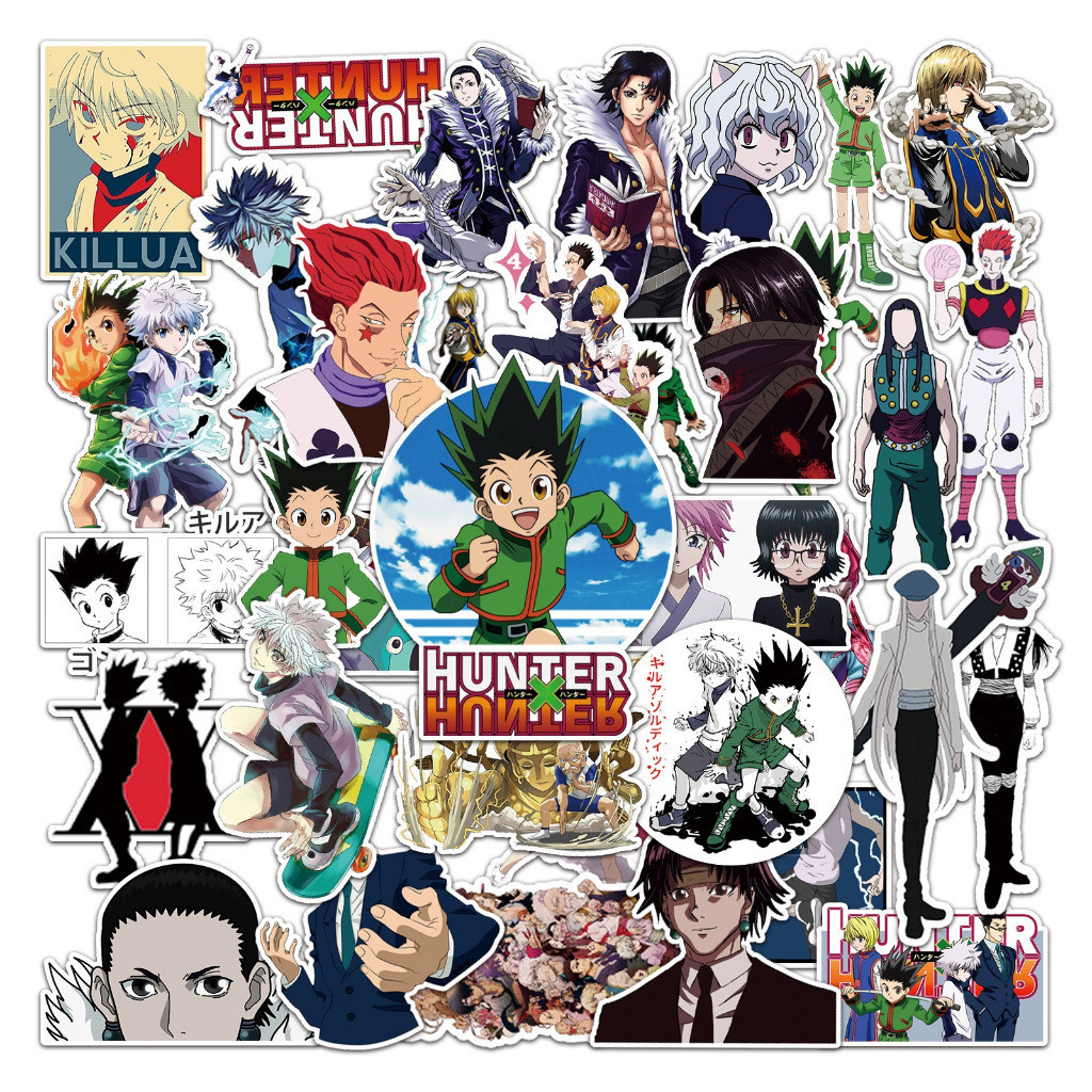 

Stiker Pack vinyl isi 50pcs | anti air varian STICKER HUNTER X HUNTER| glossy matte | laptop helm tumbl koper Stiker