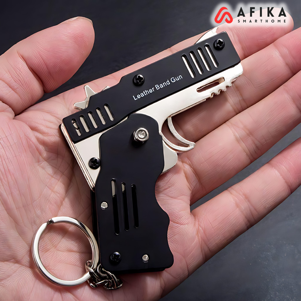 Mainan Pistol Karet Gelang Foldable Rubber Band Gun