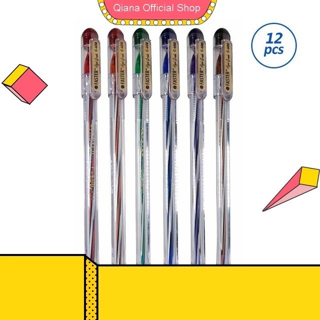 

Pulpen/Ballpen/Ballpoin Faster C600 (12 pcs)