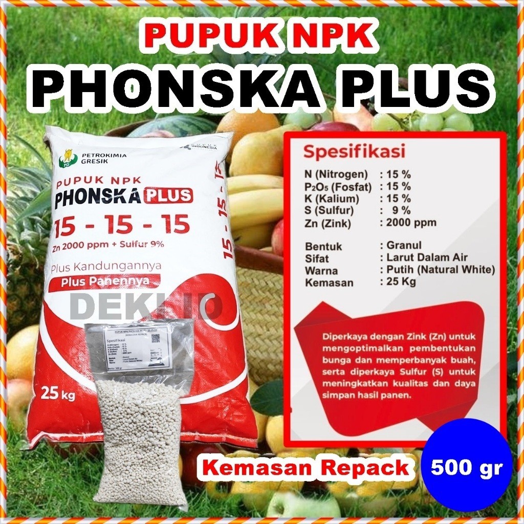 Terlaris Phonska Plus  1kg Repack Pupuk NPK Ponska 151515