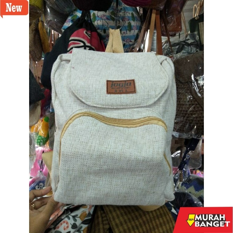 tas ransel wanita shopee (BISA COD) RANSEL GONI JOGJA|| RANSEL goni oleh oleh khas jogja