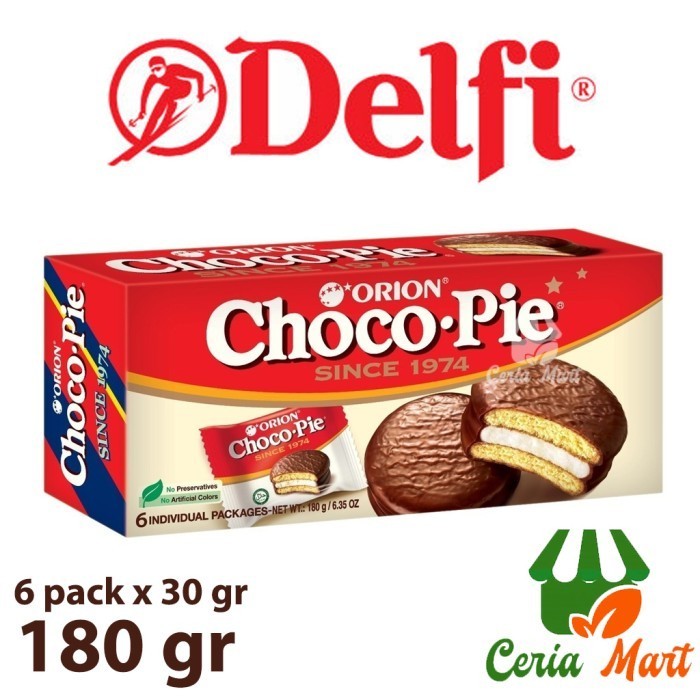 

Cake Coklat Krim Marshmallow Delfi Choco Pie 180 gr Chocopie