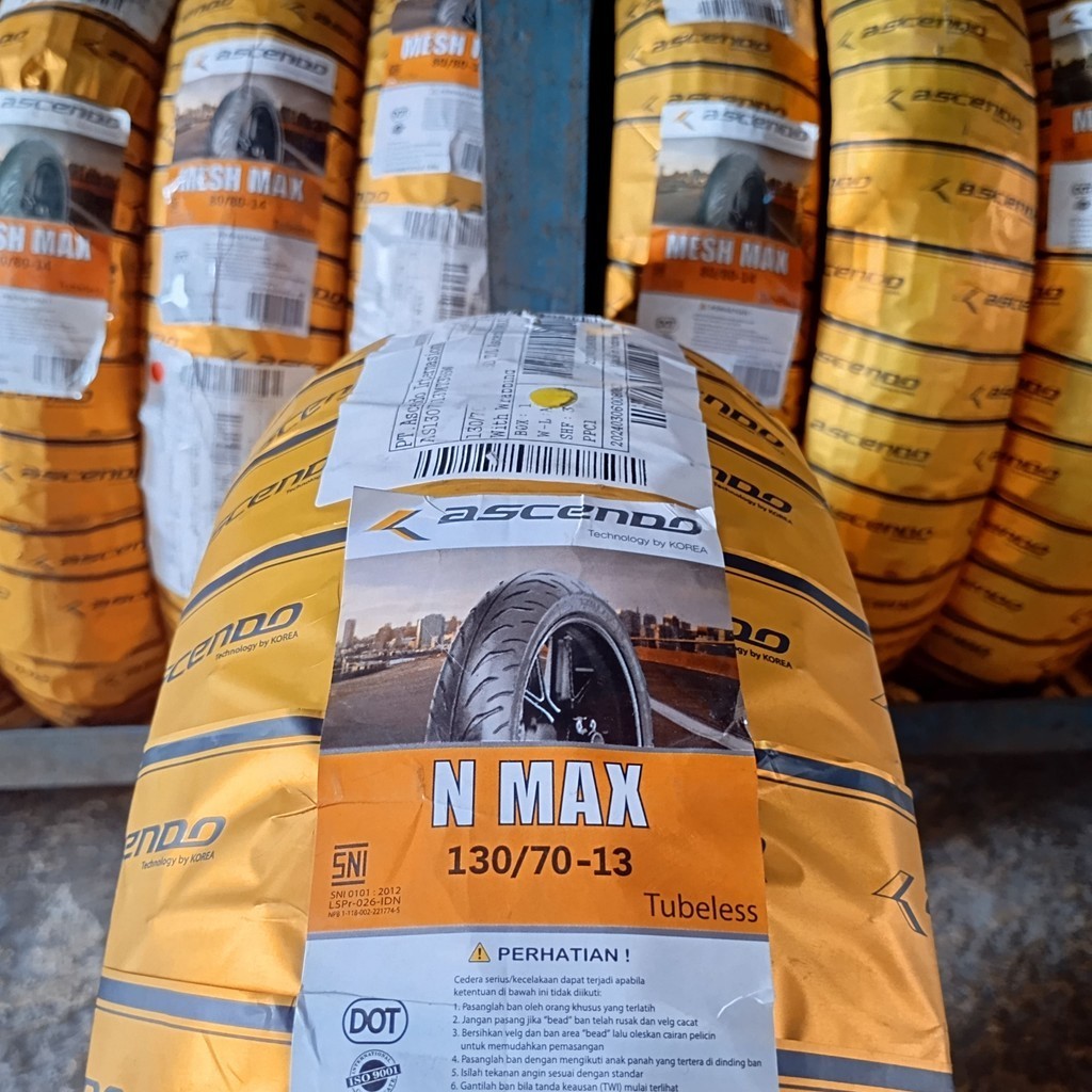 Ban ASCENDO Nmax 130/70-13 Tubeless Motor Yamaha NMAX Ring 13 Korea