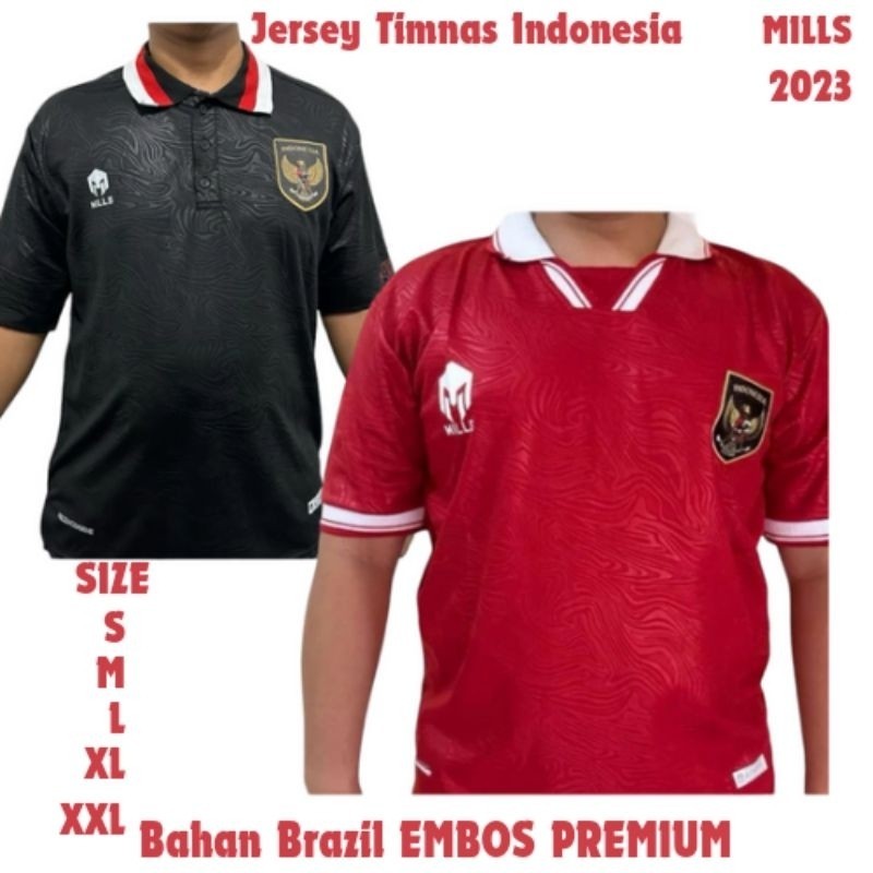 JERSEY TIMNAS INDONESIA 2023 JERSI TIMNAS Jersey TIMNAS Indonesia 2023 Jersey Olah Raga Bahan BRAZIL