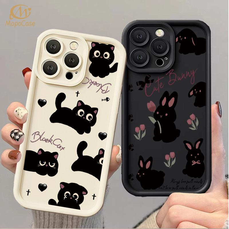 iPhone 11 15 13 12 14 Pro Max XR iPhone 7 Plus 8 6 6S XS Many Black Cats Black White Softcase Phone 