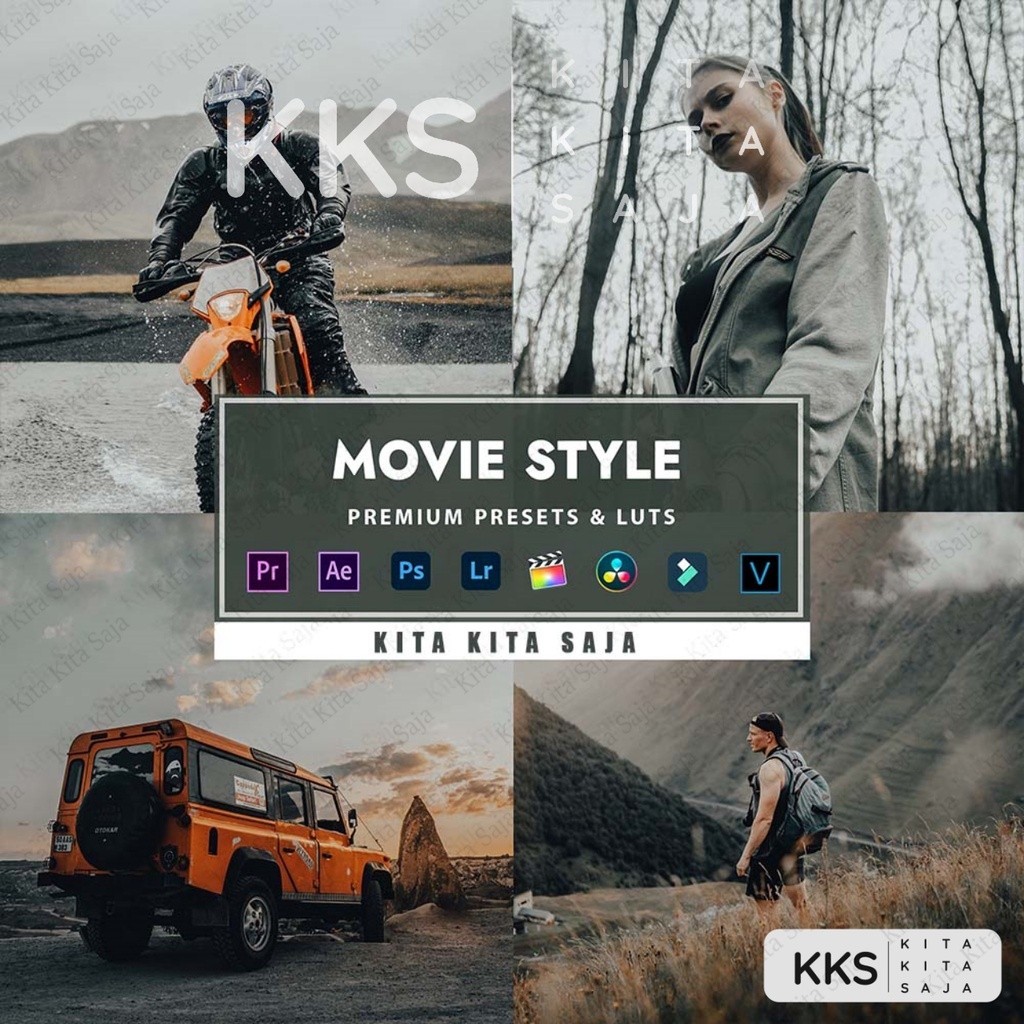 Movie Style - Premium Preset Lightroom Foto Video LUT LUTs VN Premiere Pro Davinci Android iOS PC