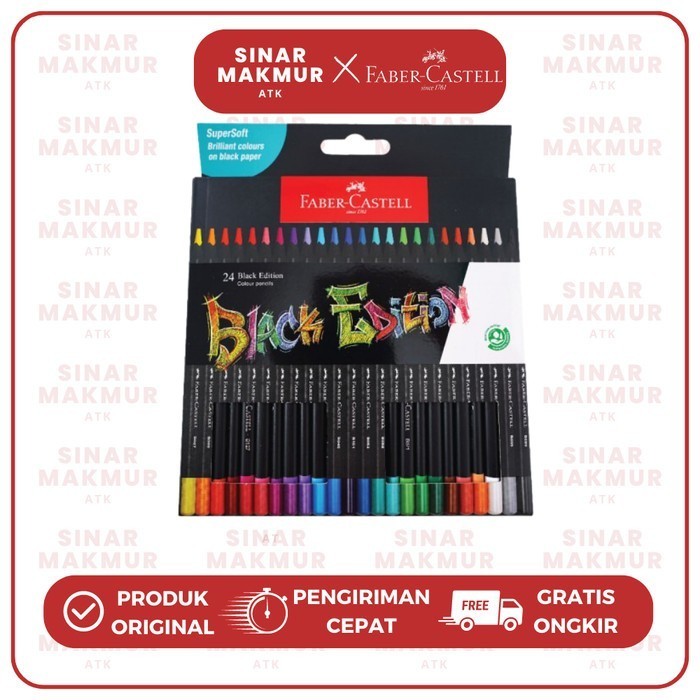 

Color Pencil/Pensil Warna Black Edition 24 Warna Faber Castell (Set)