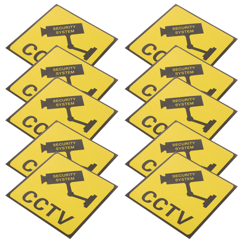 

Cctv Adhesive Labels Monitor Warning Stickers Video Surveillance Signs Television under