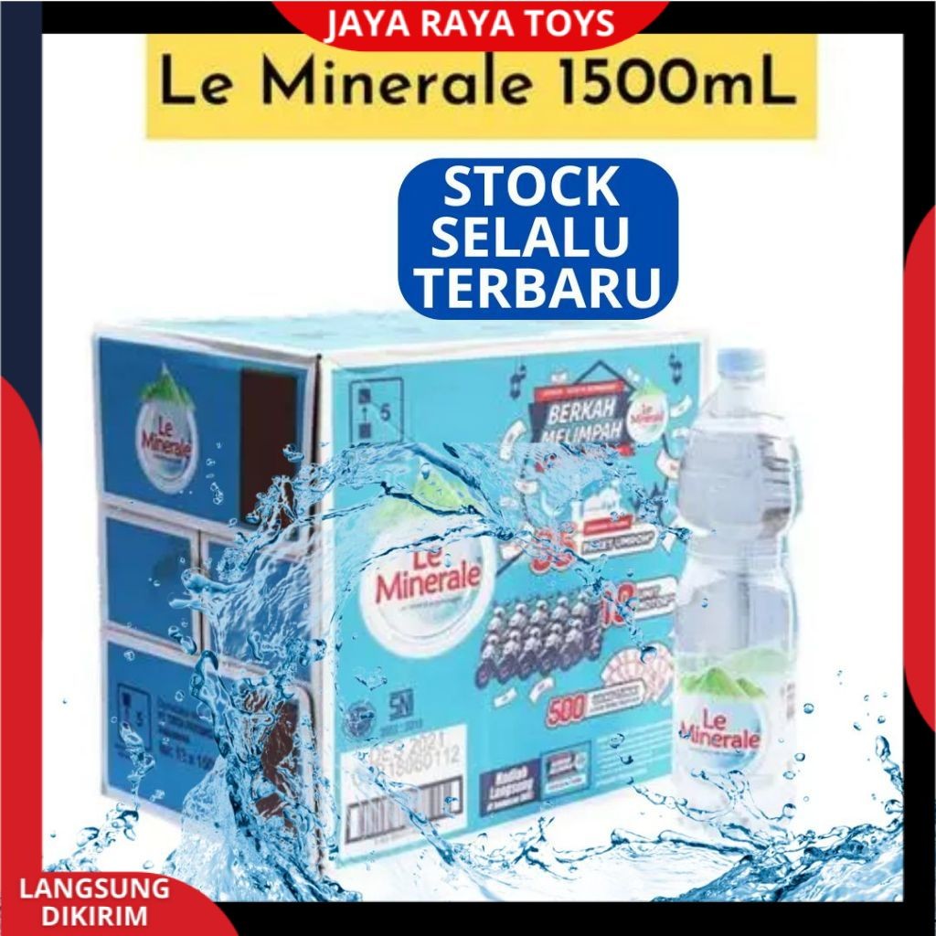 

PROMO Air Mineral LE MINERALE LEMINERAL 1500 ML 1,5 Liter Isi 12 Botol PER DUS PER KARTON