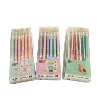 

NAT - 1 pack / 12 pcs Dtian Pulpen Gel hapus Pen Motif Karakter Lucu