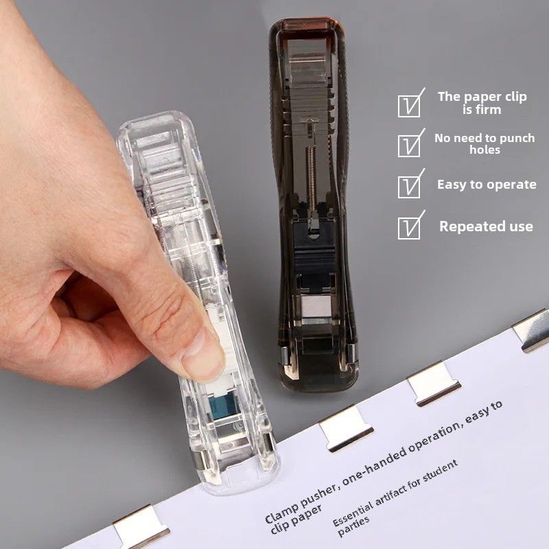 

Large Transparent Binder Clip Document Folder Organizer No Tail Clip Student Stationery Folder Office Culture Education Supplies