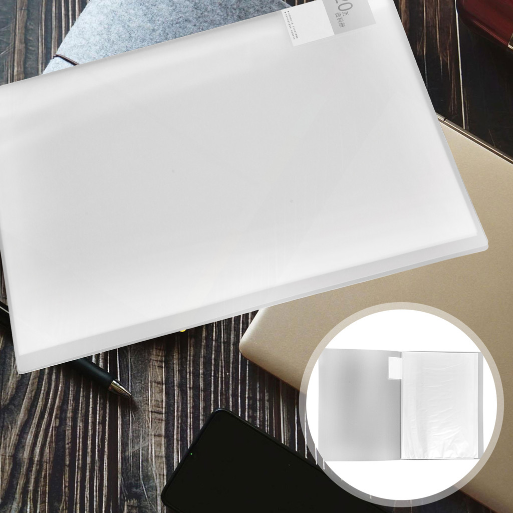 

A3 Display Folder A3/20 Page Information Booklet Test Paper Drawing Picture Album (transparent White-a3/20 Page) 1pc