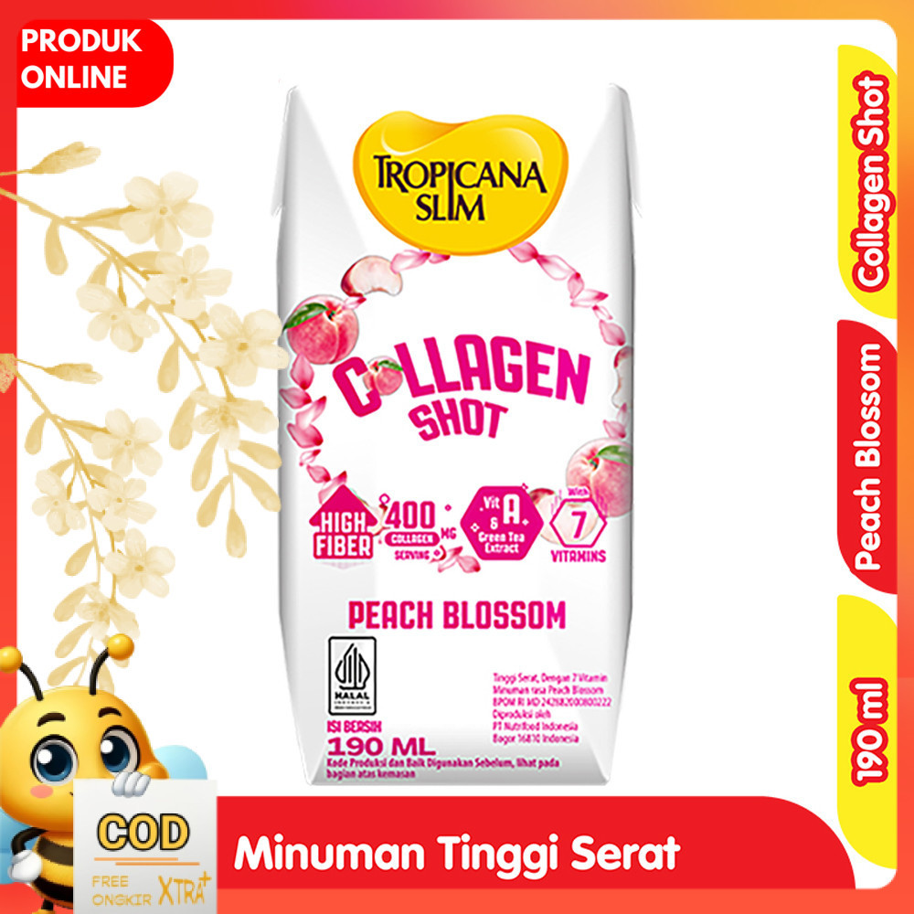 

Tropicana Slim Collagen Shot Minuman Tinggi Serat Peach Blossom 190 ml