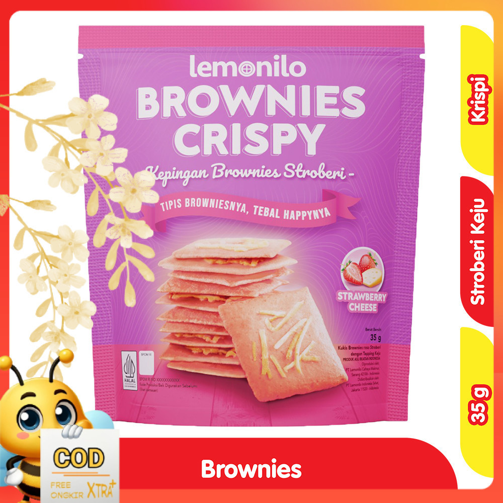 

Lemonilo Brownies Krispi Stroberi Keju 35 g