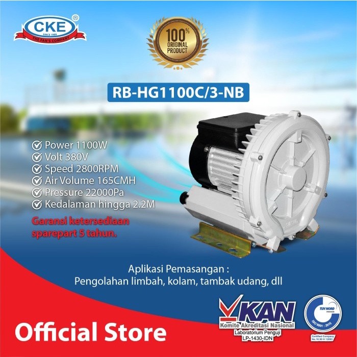 CKE RING BLOWER 380V 1.1KW BLOWER TAMBAK BLOWER KOLAM