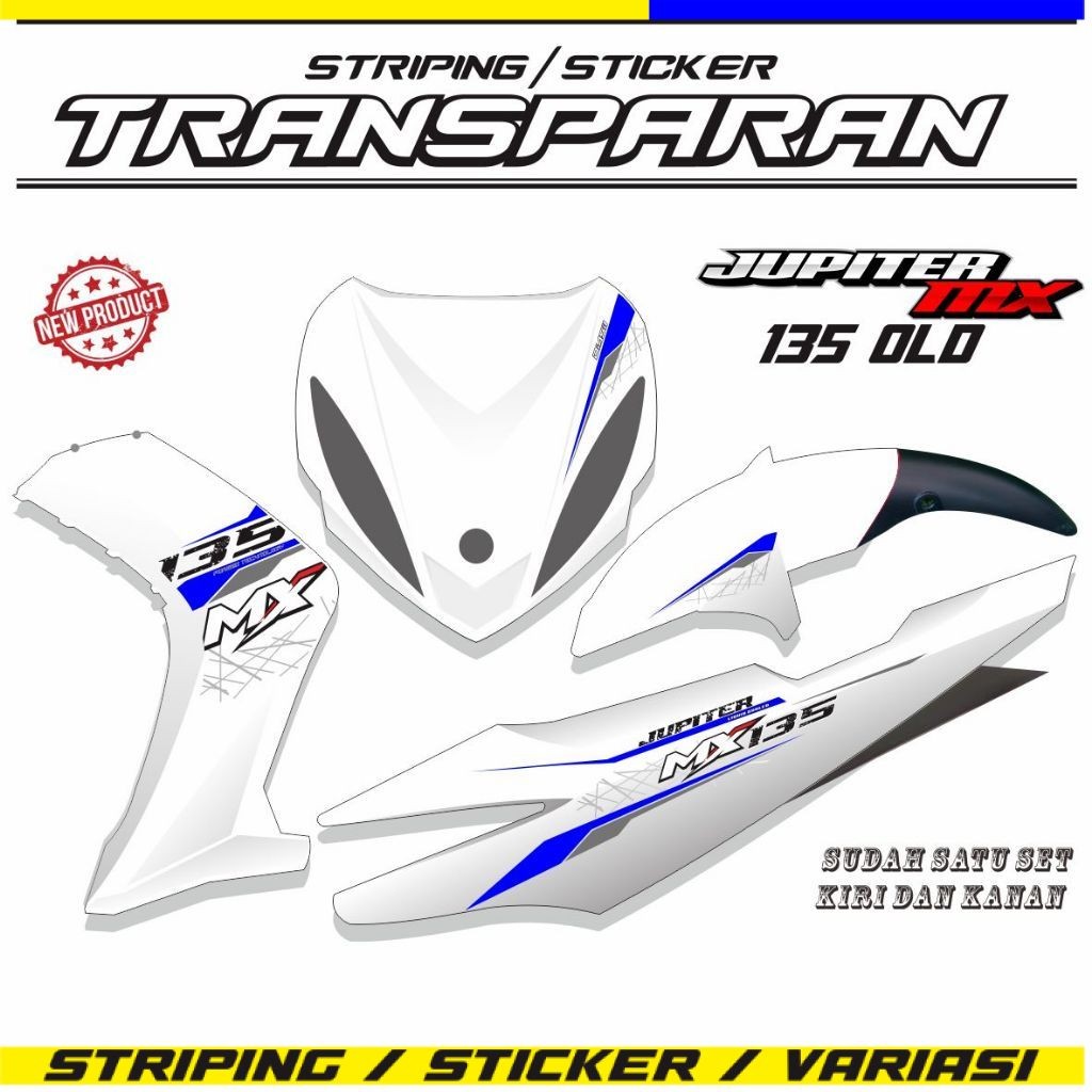 POLET Jupiter MX OLD Stripping Sticker Transparan