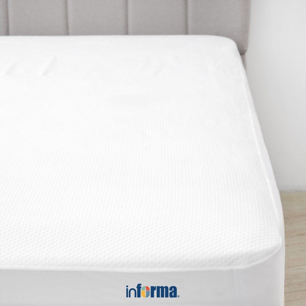 Informa Sleep 200X200 cm Pelindung Kasur Bamboo Sandwich - Putih Mattress Protector Penutup Atas Kas