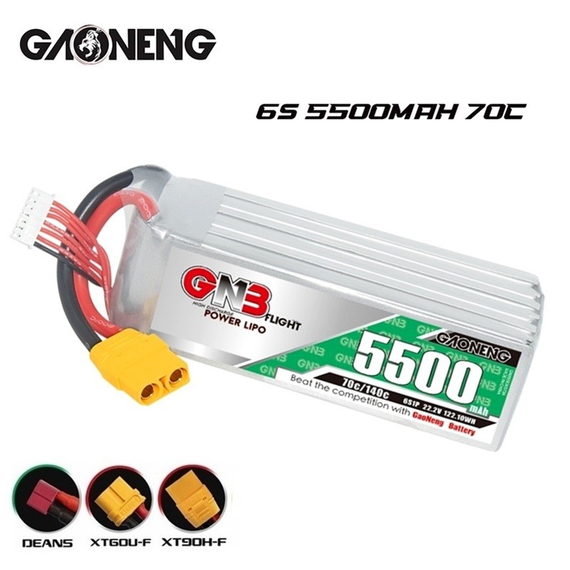 GNB 22.2V 5500mAh Lipo Battery RC FPV Racing Drone Battery For Car Boat FPV Drone Helicopter Airplan