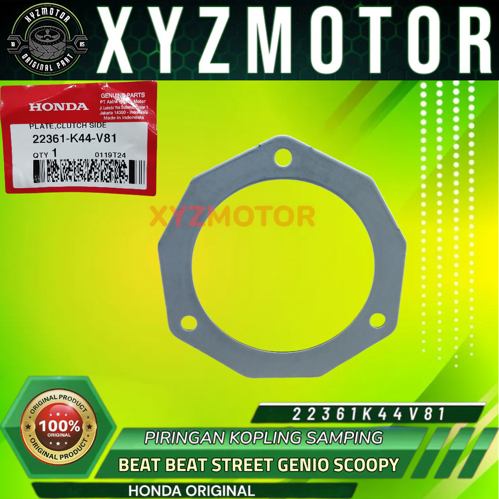 PIRINGAN KOPLING SAMPING BEAT BEAT STREET GENIO SCOOPY HONDA 22361-K44-V81 ORIGINAL