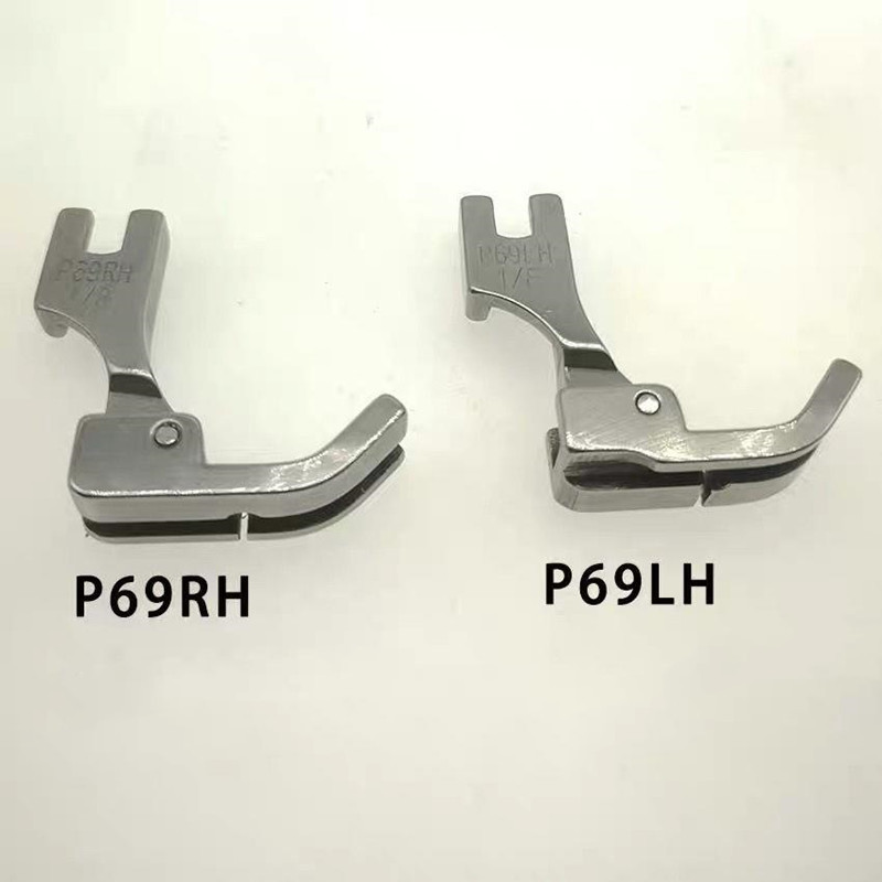 P69RH P69LH Hinged Piping Welting Cording Presser Foot For Industrial Single Needle Lockstitch Sewin