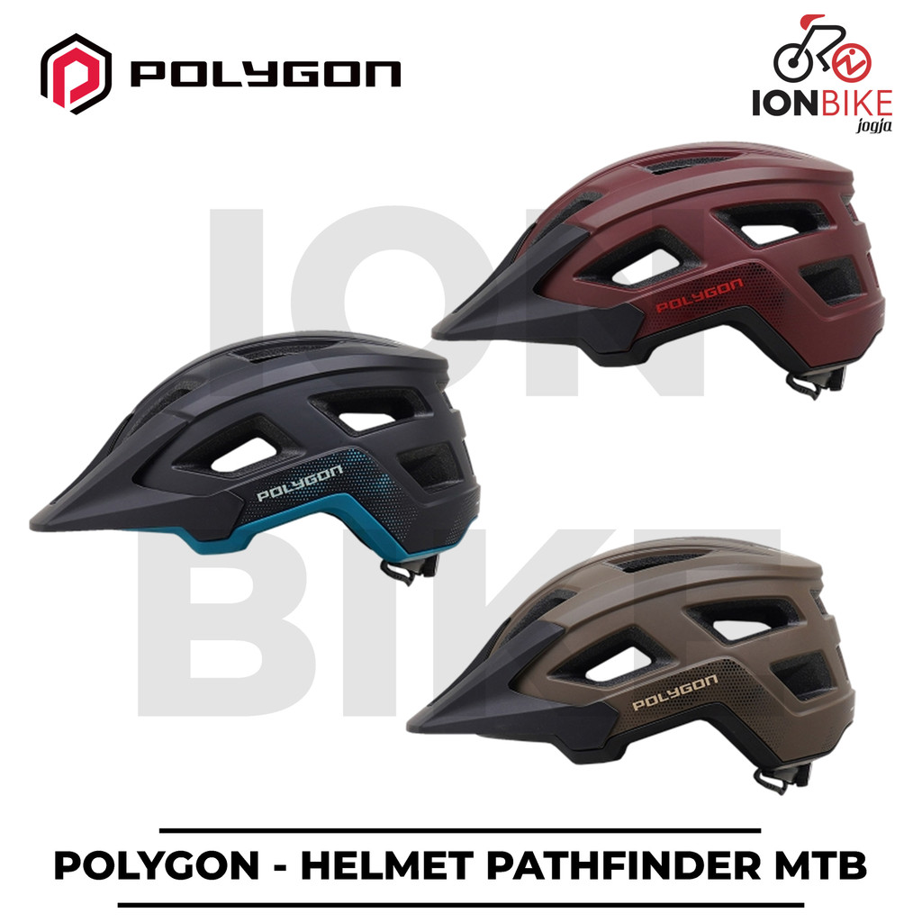 Helm Polygon Pathfinder MTB Sepeda Gunung Helmet Gravel Ringan Terbaru All Mountain Murah Premium Cl