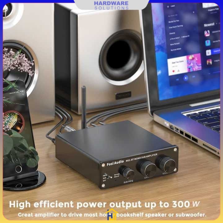 Subwoofer Amplifier Mono Channel 300W TDA7498E - Fosi Audio M01-BT