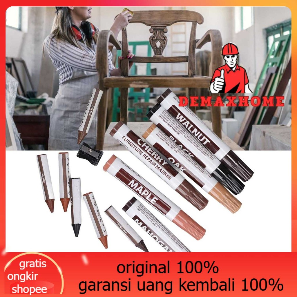 

Yongli Set Spidol Pewarna Kayu Wood Repair Sticks Marker 12 PCS - YL228