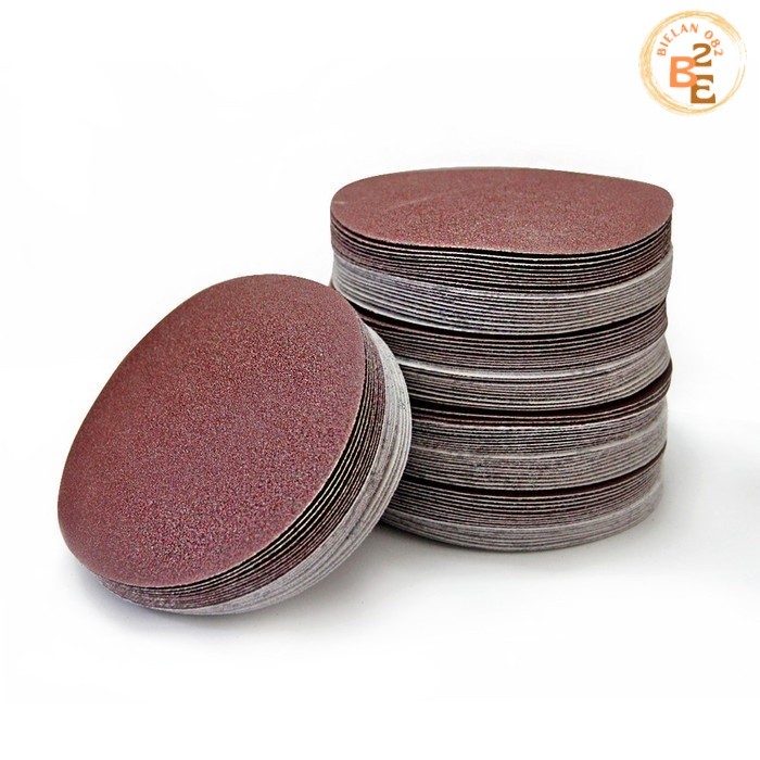 1pcs - Amplas Bulat Velcro 4" Grit 60 80 100 120 150 180 240 400 Amplas Tempel Gerinda Velcro B082 A
