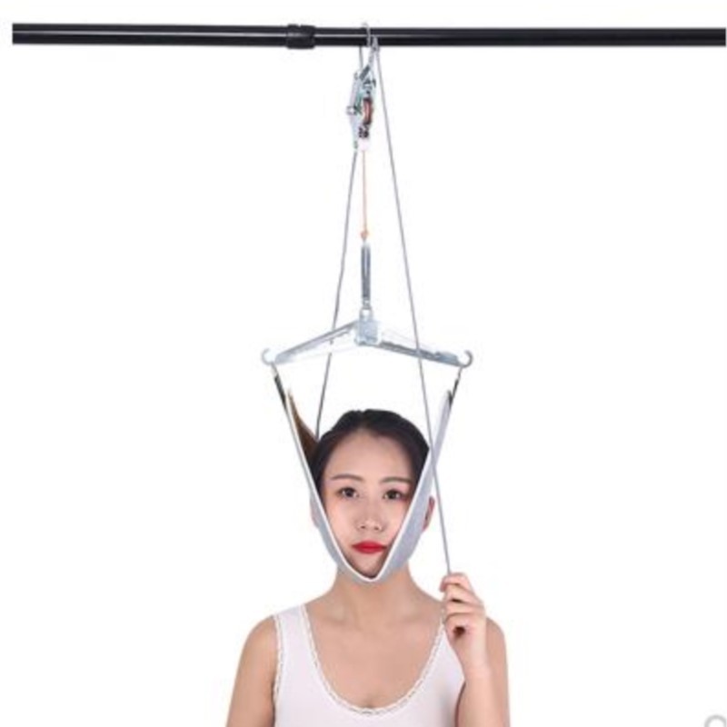Cervical Traction Over Door Neck Massager Device Kit Stretcher Adjustment Chiropractic Back Head Mas