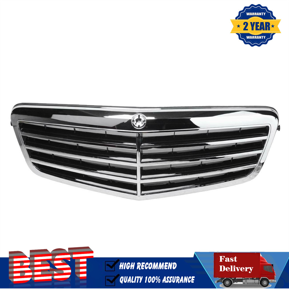 Front Bumper Grille Grill Chrome For Mercedes Benz W212 E-Class E550 E350 E63 AMG 2010-2013 Pre-face