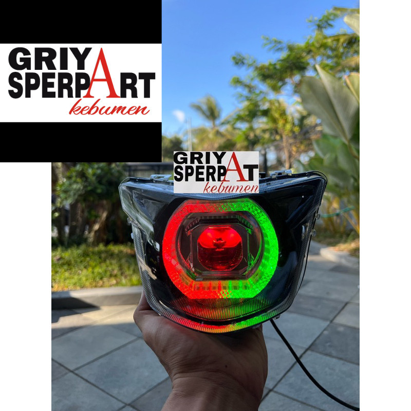 Lampu depan jupiter Mx king biled billed Matrix RGB ganti warna Suka-suka