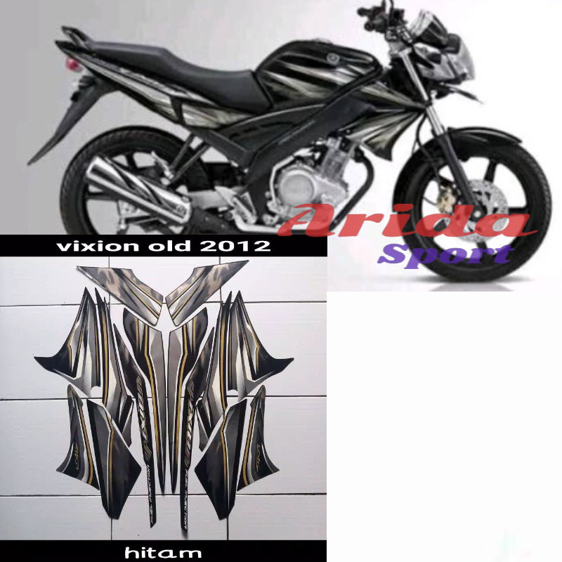 striping sticker lis body yamaha vixion old lama thn 2011 2012 hitam full stiker motor vixion motif 