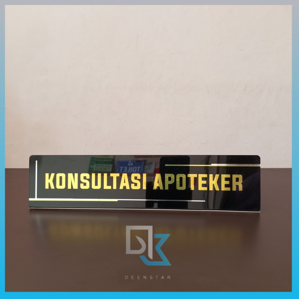 Akrilik konsultasi apoteker, akrilik meja, akrilik simpel