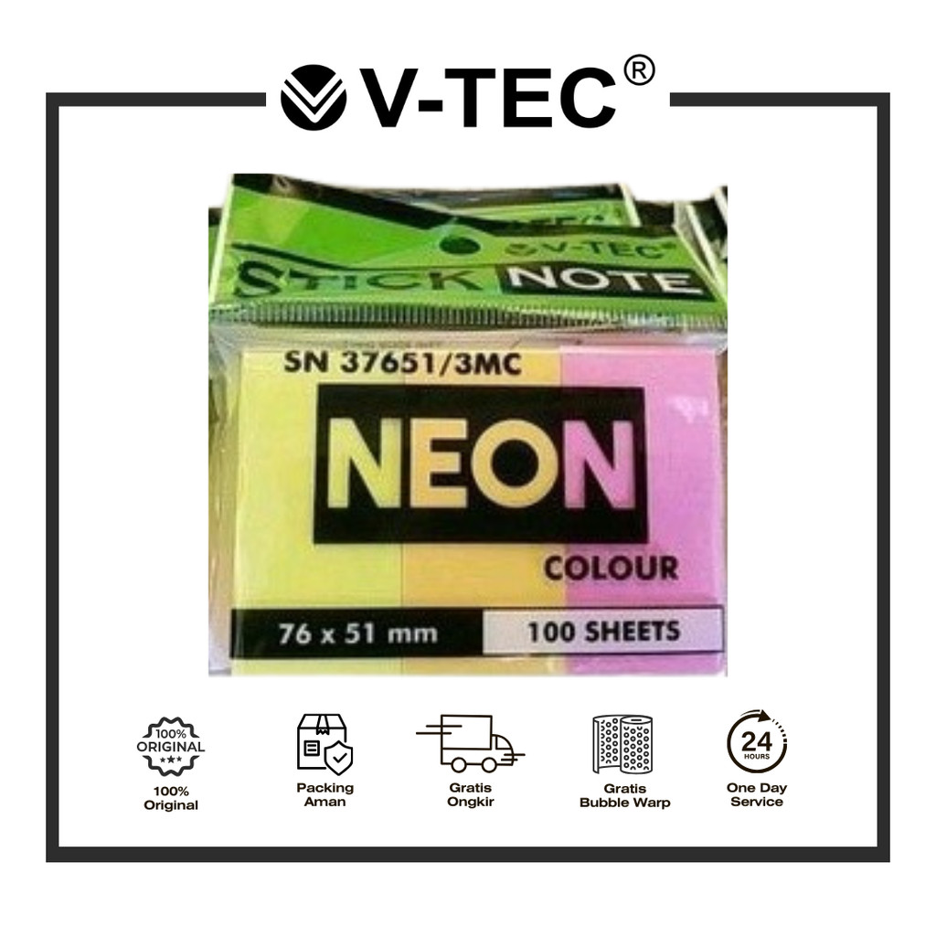 

V-TEC STICKY NOTE SN 37651 3MC