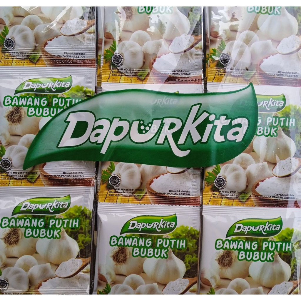 

DAPURKITA 1 PACK Bawang putih bubuk Dapur Kita 6 RENTENG ISI 72 SACHET @3.5 GR
