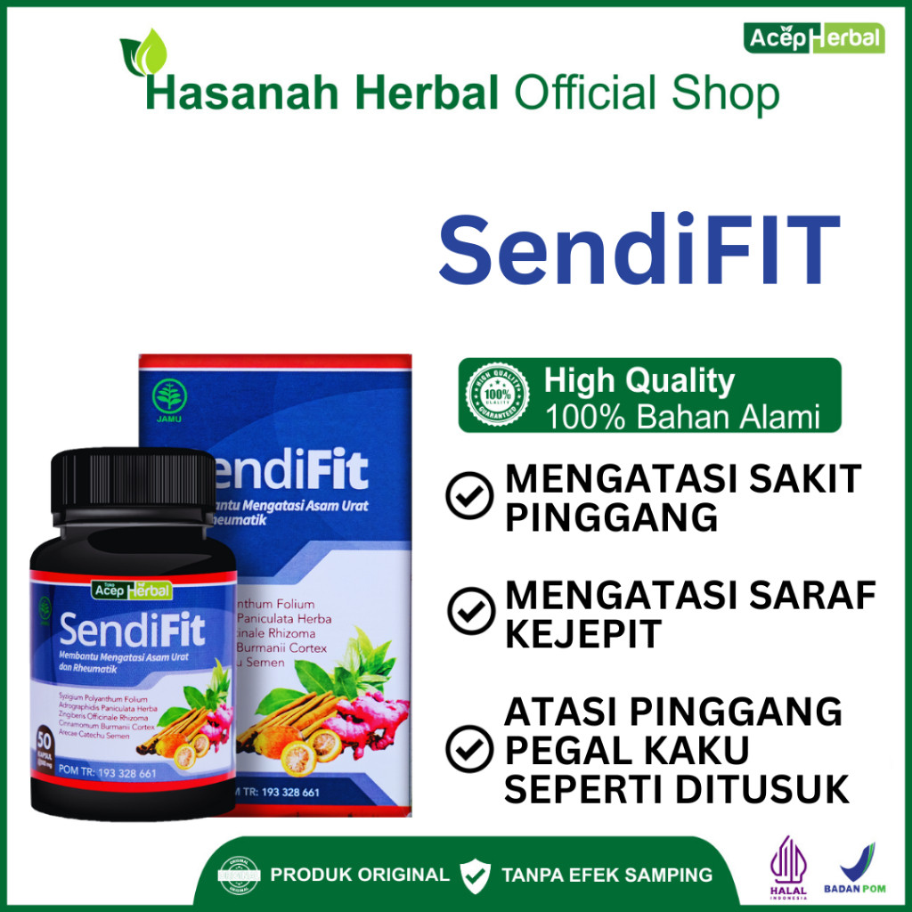 

Obat Sakit Pinggang dan Saraf Kejepit Sendifit Acep Herbal