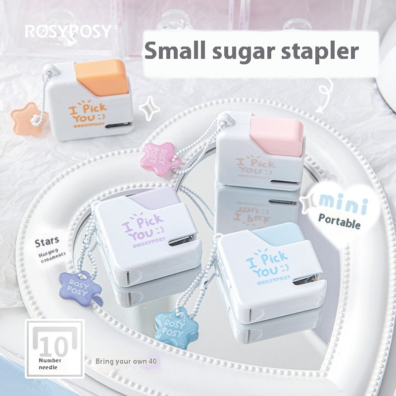 

Color Mini Paper Binding Machine Portable Stapler Office Bookbinding Machine With 40pcs No.10 Staples School Binding Supplies