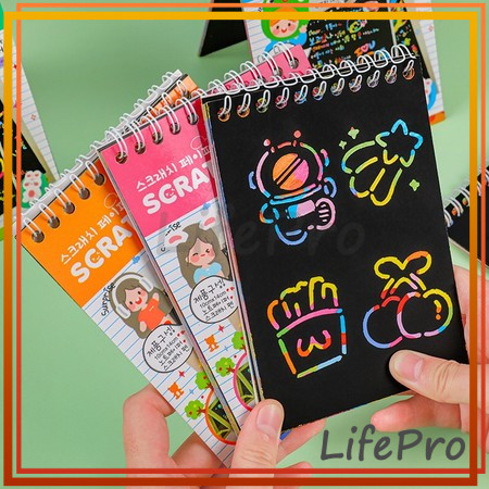 

Scratch Note Mini / Buku Gambar Mini Tulis Gores Ajaib Colourfull / Buku Magic Warna Colourful Scratch Note Kecil