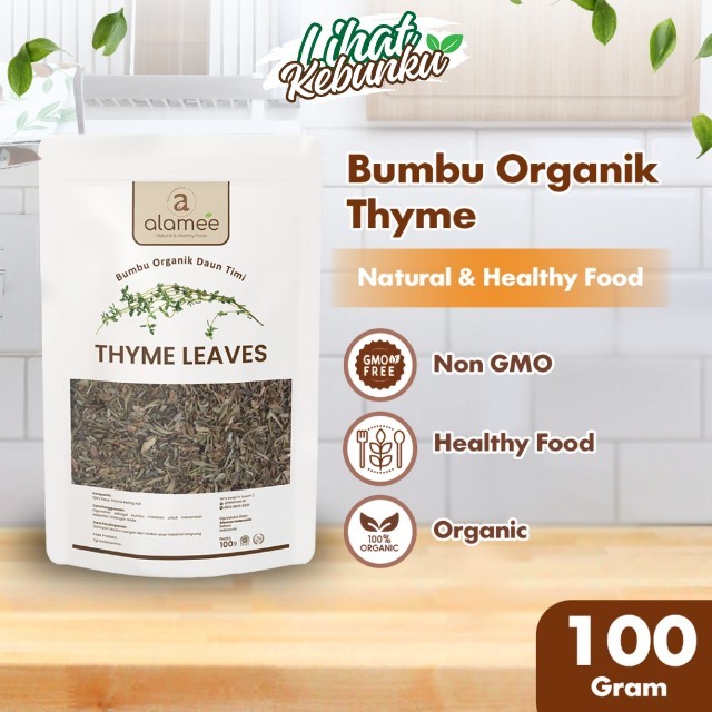 

ALAMEE Thyme Kering Daun Timi Bumbu Dapur Organik Garnish Dried Leaves Murni Asli Tanpa Campuran LIHAT KEBUNKU