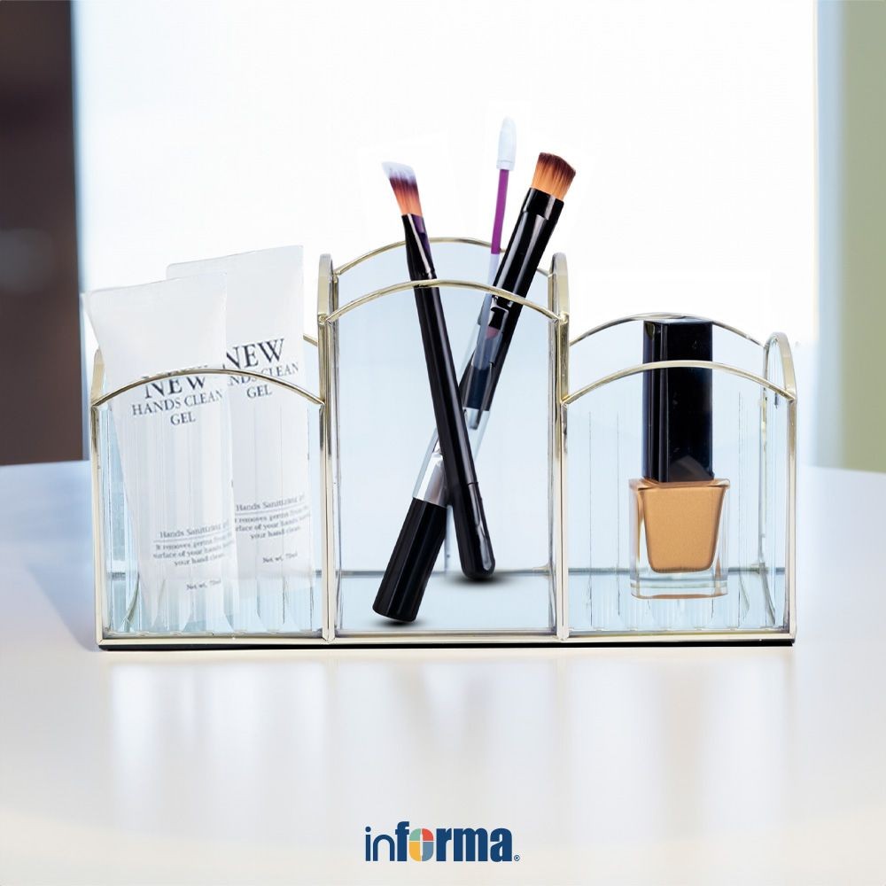 Informa Linea Organizer Kosmetik Dengan Pearl Tempat Makeup Wadah Simpan Alat Dandan Cosmetic Organi