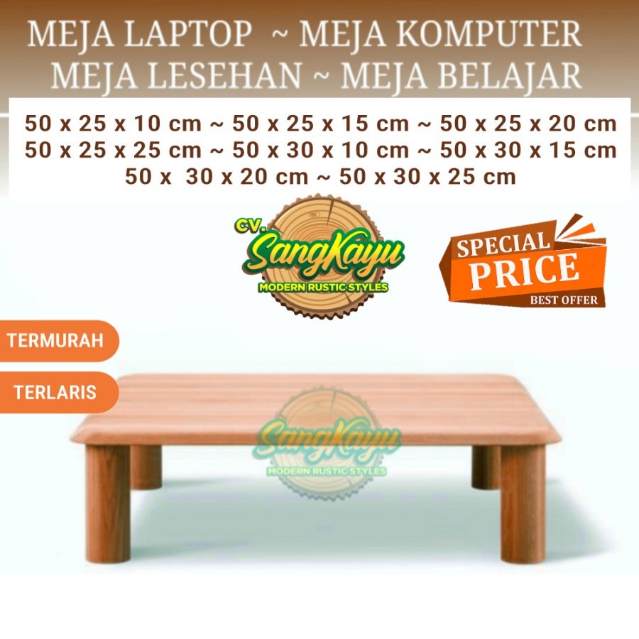 SangKayu Meja Lesehan Meja Komputer Meja Laptop Meja Monitor Table Meja Belajar / Meja Lesehan / Mej