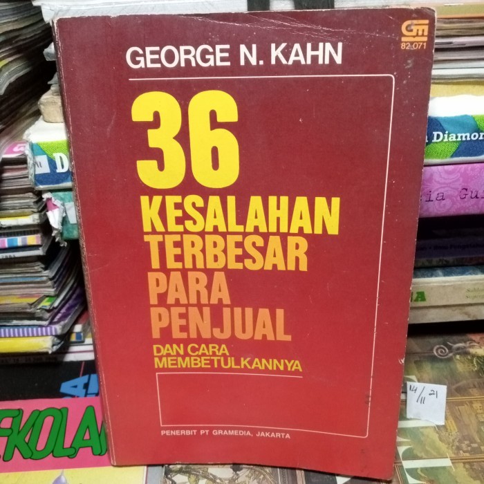 buku motivasi 36 kesalahan terbesar para penjual dan cara membetulkan