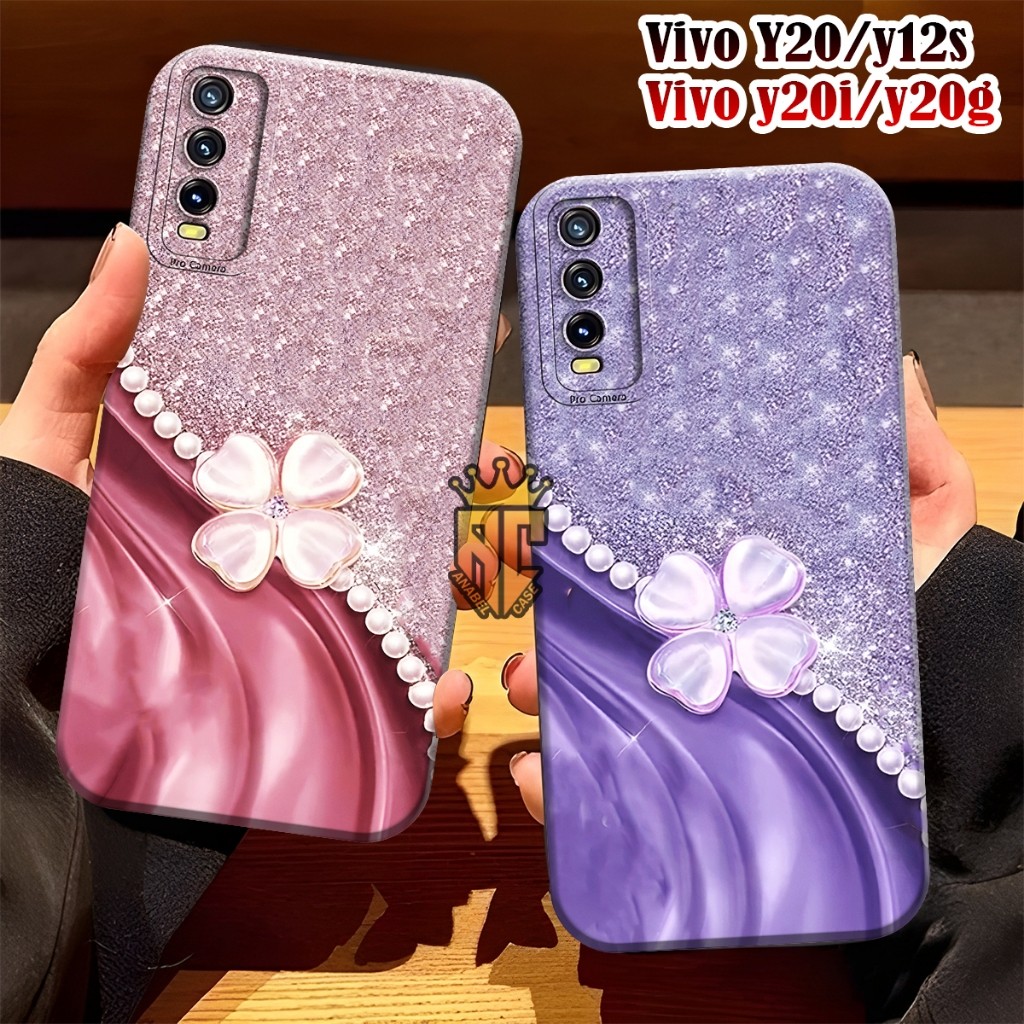 Softcase VIVO Y12S Y20 Y20S Y20A Y20SG Y20I Fashion Case Motif Bunga Manik Cantik - Case Cute - Case