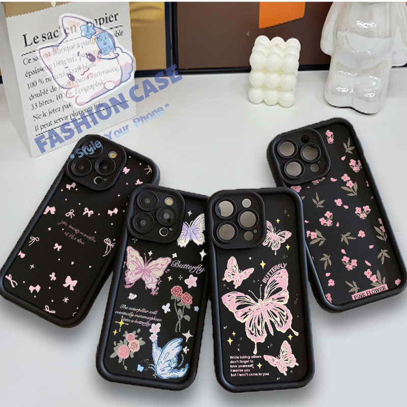 Casing Ponsel Kupu-Kupu Bunga FOR REDMI A1+/A2+/A3/A3X/9 Prime/9 Activ/9 Power/9A/9i/9AT/9T sport/9C