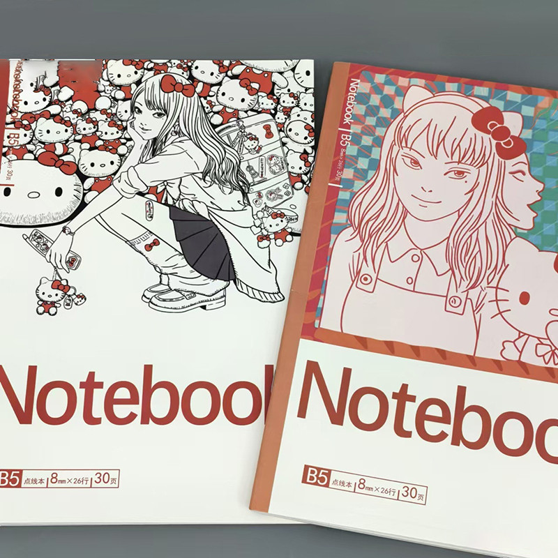 

30 Pages Hello Kitty Notebook Anime Sanrio New Student Homework Notebook Creative Cute Girls Diary Writing Book School Supplies